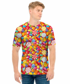 Colorful Candy Pattern Print Men's T-Shirt