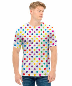 Colorful Polka Dot Pattern Print Men's T-Shirt