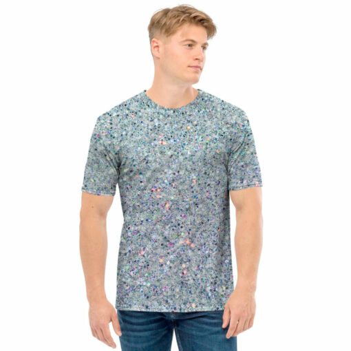 Diamond (NOT Real) Glitter Print Men's T-Shirt