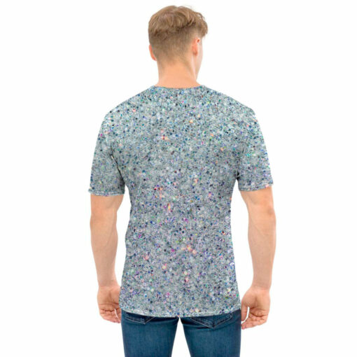 Diamond (NOT Real) Glitter Print Men's T-Shirt