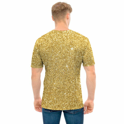Gold (NOT Real) Glitter Print Men's T-Shirt
