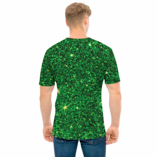 Green (NOT Real) Glitter Print Men's T-Shirt