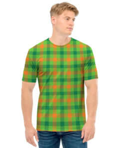 Irish Buffalo Plaid Pattern Print Men's T-Shirt