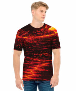 Lava Flow Print Men's T-Shirt