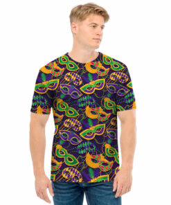 Mardi Gras Festival Pattern Print Men's T-Shirt