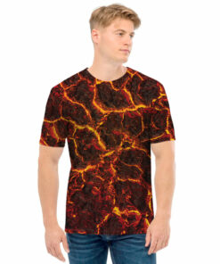 Molten Lava Print Men's T-Shirt