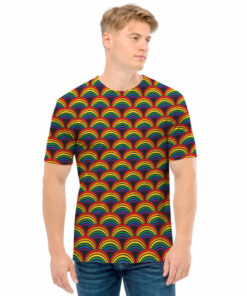 Rainbow Gay Pride Pattern Print Men's T-Shirt