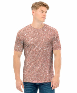 Rose Gold (NOT Real) Glitter Print Men's T-Shirt