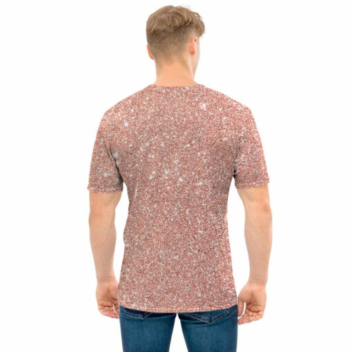 Rose Gold (NOT Real) Glitter Print Men's T-Shirt