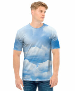 Sky Cloud Print Men's T-Shirt