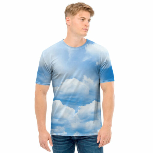 Sky Cloud Print Men's T-Shirt