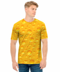 Yellow Cheese Print Men's T-Shirt