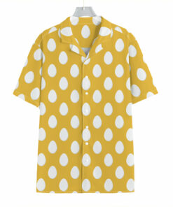 Yellow Eggs Pattern Print Hawaiian Shirt