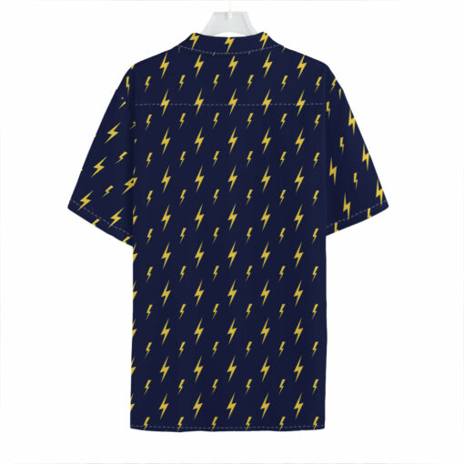 Yellow Lightning Bolts Pattern Print Hawaiian Shirt