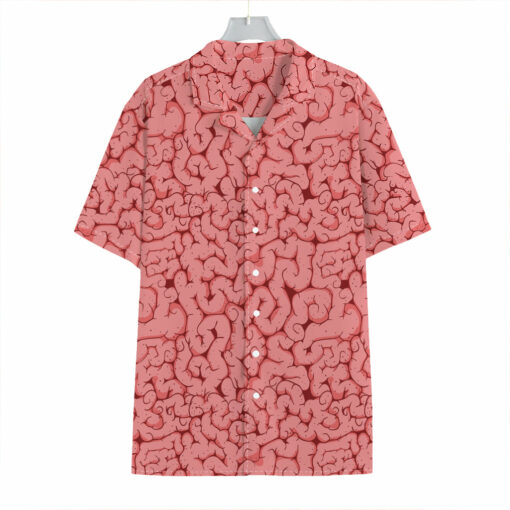 Zombie Brain Print Hawaiian Shirt