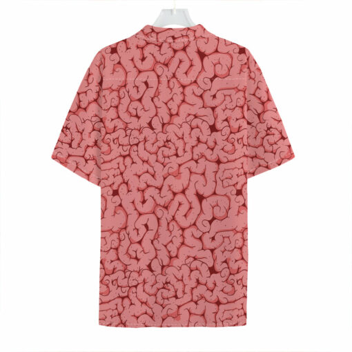 Zombie Brain Print Hawaiian Shirt